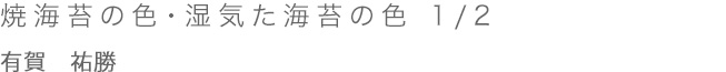 焼海苔の色・湿気た海苔の色　 1/2 